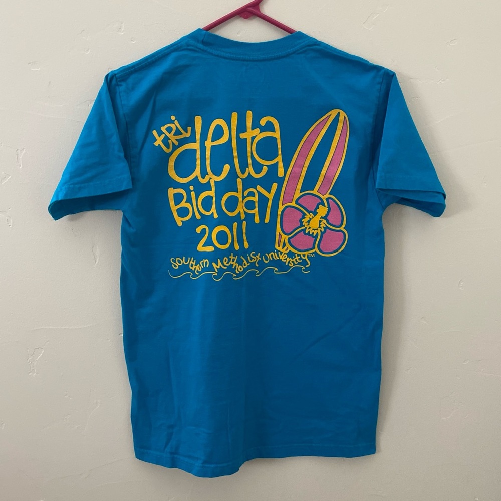 🆕 Blue Tri Delta Bid Day Shirt - Surf Theme